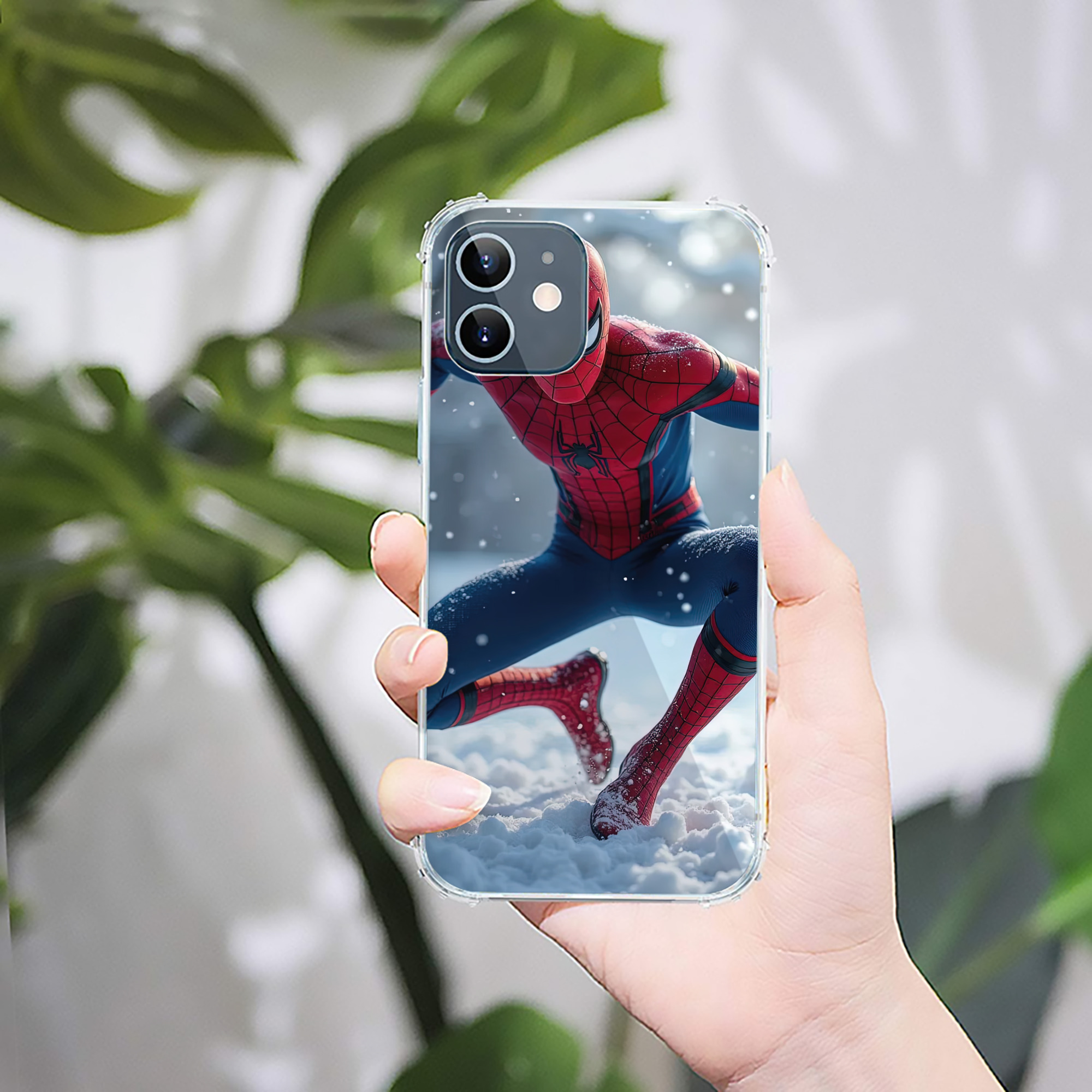 （画像用） Spider Man スパイダーマン 【iPhone 12シリーズ対応】透明スマホケース（クリアソフトケース）